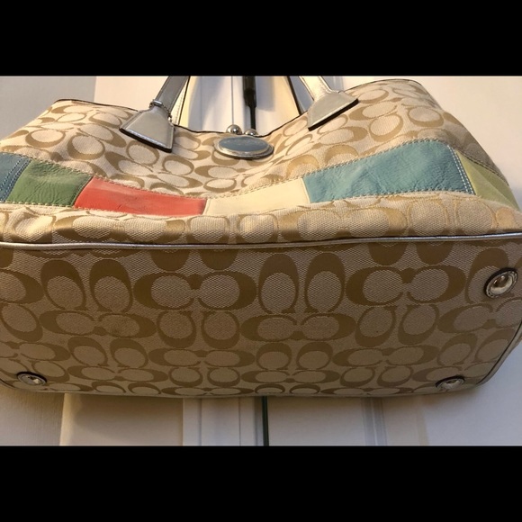 Colorful COACH Medium Tote Handbag - Picture 3 of 7